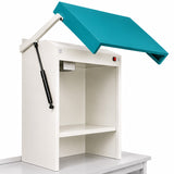 Hotte aspirante four à cylindre porte métallique avec vérins couleur RAL5018