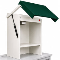 Hotte aspirante four à cylindre porte métallique avec vérins couleur RAL6005