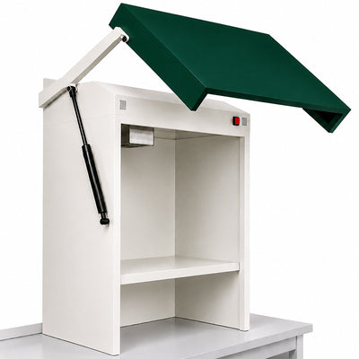 Hotte aspirante four à cylindre porte métallique avec vérins couleur RAL6005
