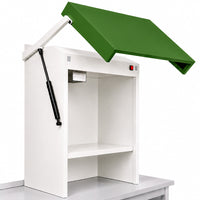 Hotte aspirante four à cylindre porte métallique avec vérins couleur RAL6010