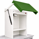 Hotte aspirante four à cylindre porte métallique avec vérins couleur RAL6010