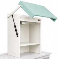 Hotte aspirante four à cylindre porte métallique avec vérins couleur RAL6027