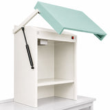 Hotte aspirante four à cylindre porte métallique avec vérins couleur RAL6027
