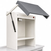 Hotte aspirante four à cylindre porte métallique avec vérins couleur RAL7005