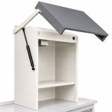 Hotte aspirante four à cylindre porte métallique avec vérins couleur RAL7005