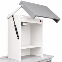 Hotte aspirante four à cylindre porte métallique avec vérins couleur RAL9006