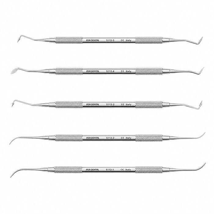 Jeu spatules PKT 5 instruments ASA Dental modelage couronne