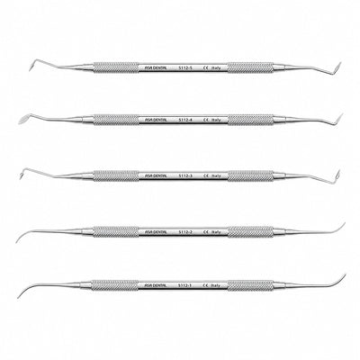 Jeu spatules PKT 5 instruments ASA Dental modelage couronne
