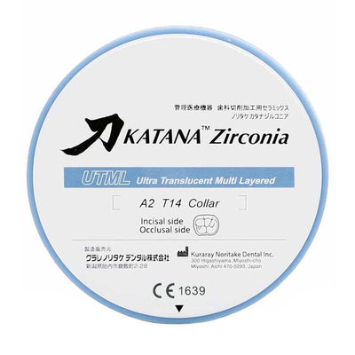 KATANA Disque Zircone UTML 98 x 14 mm - Facettes Couronnes - Massilia Dental - Fournitures Matériel Cabinet Dentaire