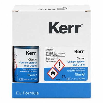 Die Spacer Kerr Lab bleu 20 µm pour dies en plâtre et restaurations dentaires CFAO