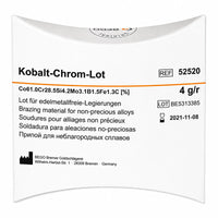 Soudure Kobalt-Chrom-lot Bego pour alliage chrome-cobalt  - 1150°C pochette