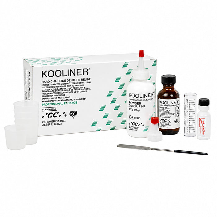 Kooliner GC kit résine dure auto pour rebasage résine acrylique
