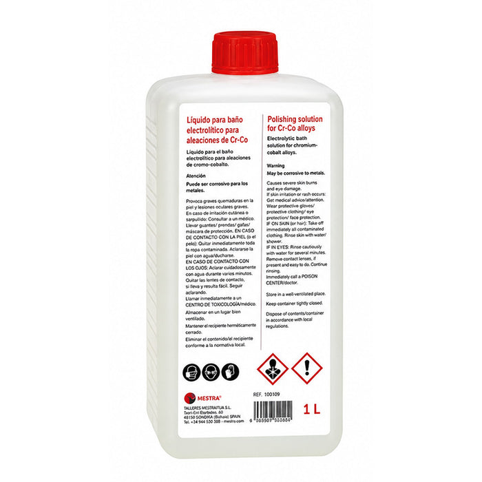 Liquide électrolytique Mestra - Polissage stellite Cr-co