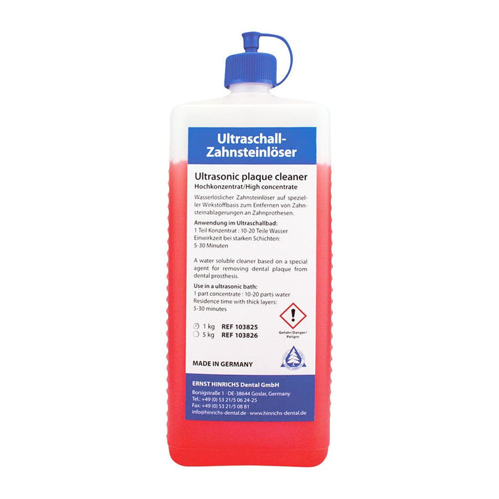 Liquide ultrasons Hinrichs pour nettoyage prothèses avec plaque dentaire