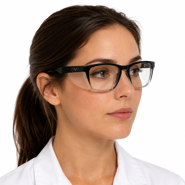 Lunettes de Protection Euronda Noires Anti-buée Anti Rayure
