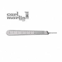 Manche scalpel plat Carl Martin acier haut de gamme 1 U