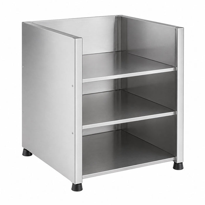Meuble inox fronde électrique Mestra avec 2 étagères