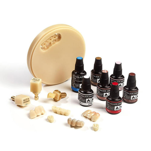 alt="Optiglaze Color GC - coffret maquillage composite usiné 17 flacons - Massilia Dental"