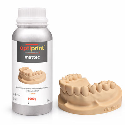Optiprint Mattec Dentona résine impression modèle caramel