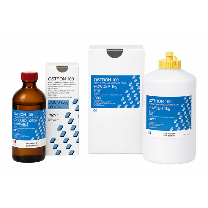 Ostron GC - Résine bleue pour porte empreinte individuel kit poudre et liquide