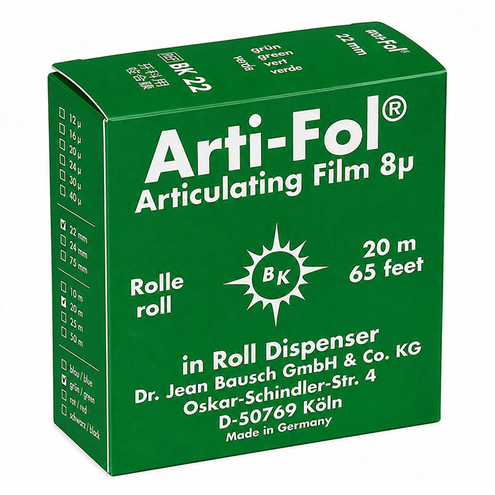 BK22 Arti-Fol papier à articuler 8 microns vert 1 face - Bausch