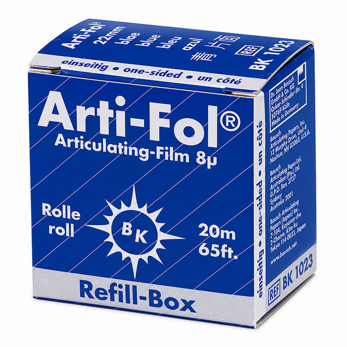 BK1023 Arti-Fol papier à articuler 8µ bleu 1 face - Rouleau 22 mm