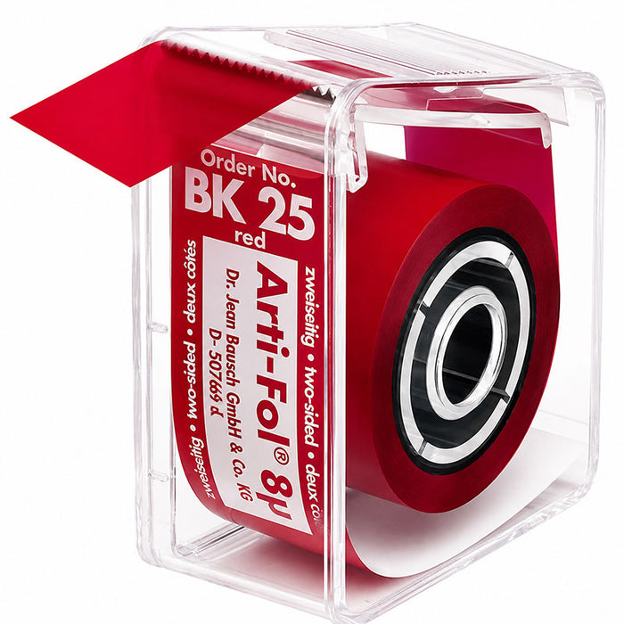 Papier à articuler BK25 Bausch rouge 2 faces pour contrôle occlusion rouleau