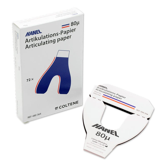 Hanel Papier à Articuler Arcade Bleu - Rouge 80µ - 6 Carnets. - Massilia Dental - Fournitures Matériel Cabinet Dentaire