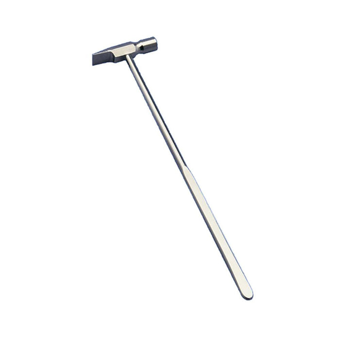 alt=Petit marteau de laboratoire en aacier inox - manche plat longueur 162 mm - Massilia Dental"
