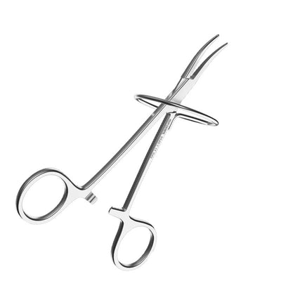 Pince Hémostatique Anneau Embouts Courbes - 13 cm - Massilia Dental - Fournitures Matériel Cabinet Dentaire