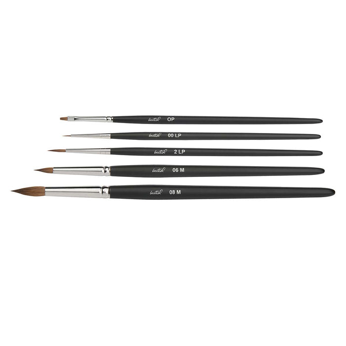 Pinceau Céramique Kit 5 Pièces Initial GC - Poils Naturels - Massilia Dental - Fournitures Matériel Cabinet Dentaire