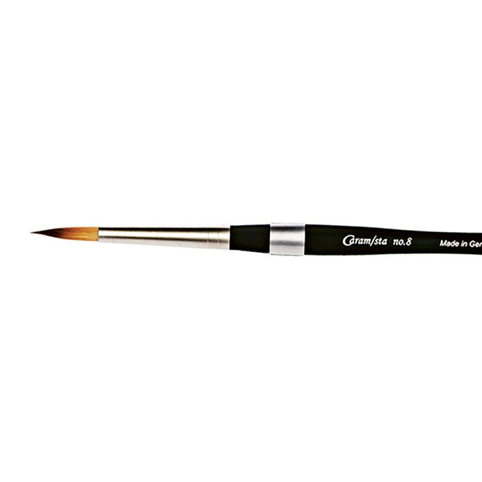 Pinceau Céramique N° 8 x 1 Caramista Manche Bois - Yeti - Massilia Dental - Fournitures Matériel Cabinet Dentaire