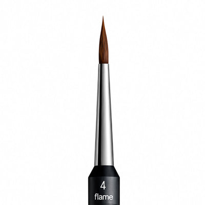 Pinceau céramique Lay:art Evo taille N°4 Flame Renfert vue tête du pinceau