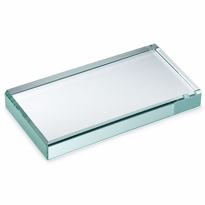 Plaque verre épaisse et lisse avec bords biseautés
