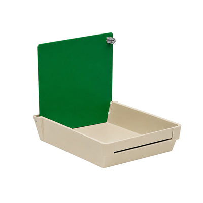 Plateau porte-travaux plastique n°1 vert Mestra - avec pince fiche de travail