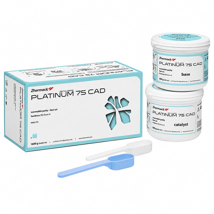 Platinum 75 CAD Zhermack silicone laboratoire par addition scannable kit 