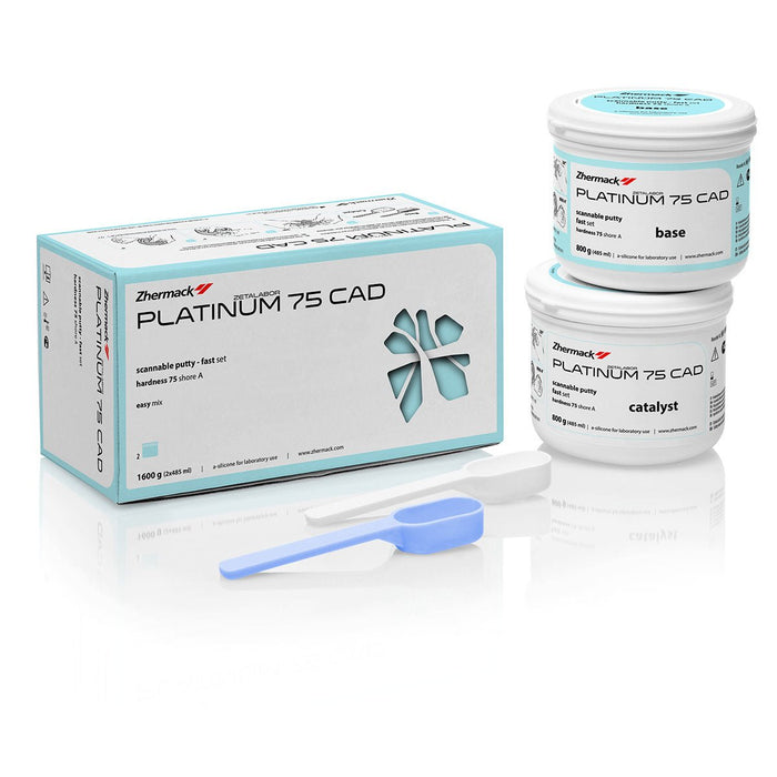 Platinum 75 CAD Silicone Laboratoire par Addition 2 x 800 gr - Massilia Dental - Fournitures Matériel Cabinet Dentaire
