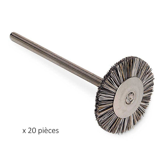 alt="Brossettes crins de cheval 22 mm x 20 pièces - polissage"