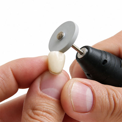 Meulette silicone polissage céramique Renfert grain fin vue polissage incisive