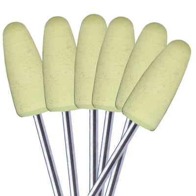 Polissoir Résine Jaune Forme Flamme x 10 pièces - Massilia Dental - Fournitures Matériel Cabinet Dentaire