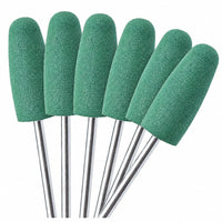 Polissoir résine acrylique vert en silicone forme flamme lot 10 pièces