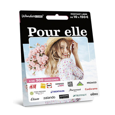 Carte Cadeau POUR ELLE - Au choix de 50 à 150 € - Massilia Dental - Fournitures Matériel Cabinet Dentaire