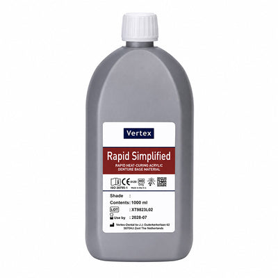 Liquide monomère Vertex Rapid Simplified pour résine de base thermopolymérisable