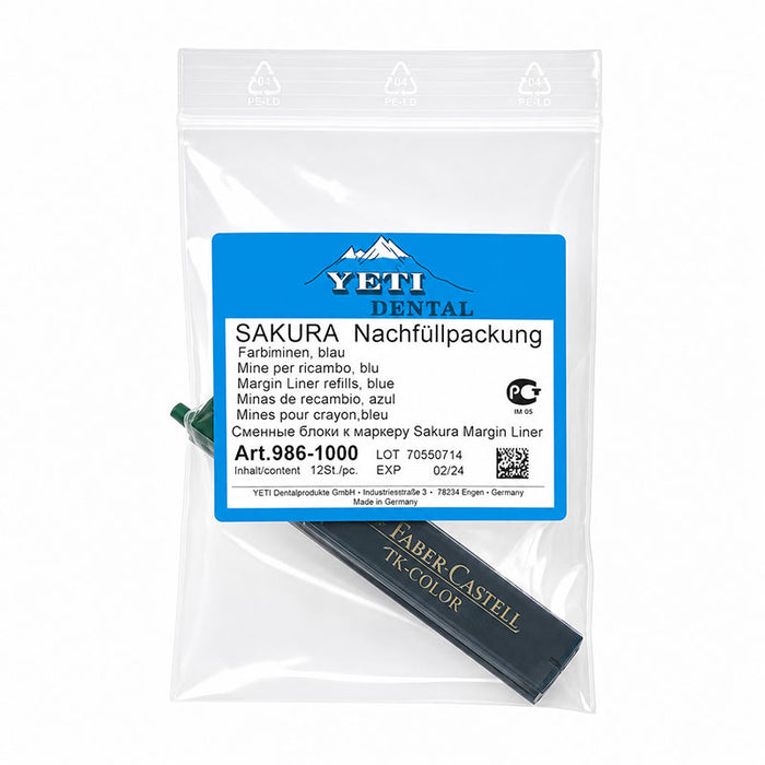 Crayon à Mine Sakura Couleur Bleu Marquage Limite Cervicale