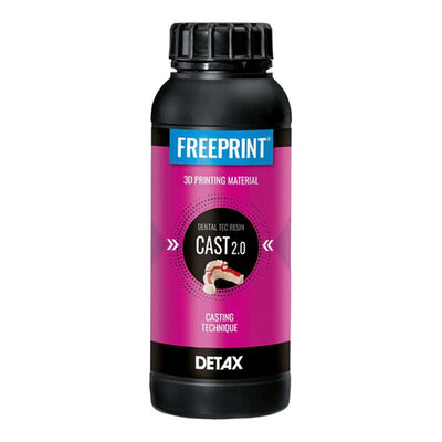 alt="Résine calcinable Freeprint Cast 2.0 Detax en flacon 500 g - Massilia Dental"