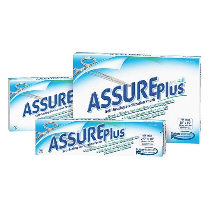 Sachet Stérilisation Assure Plus Fermeture Auto-adhésive.