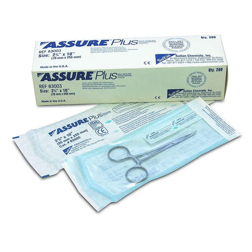 Sachet Stérilisation Assure Plus Fermeture Auto - adhésive. - Massilia Dental - Fournitures Matériel Cabinet Dentaire