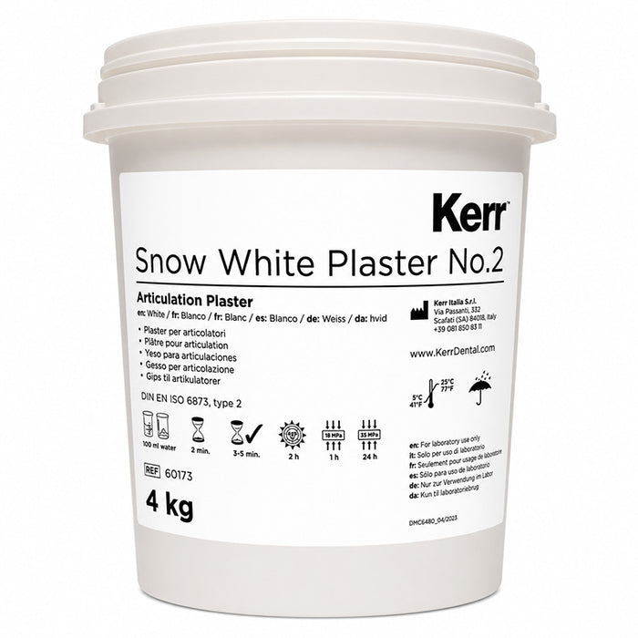 Plâtre Snow White prise rapide pour mise en articulateur 4 kg