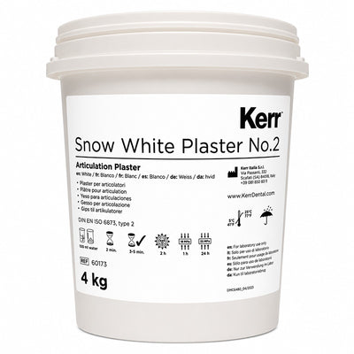 Plâtre Snow White prise rapide pour mise en articulateur 4 kg