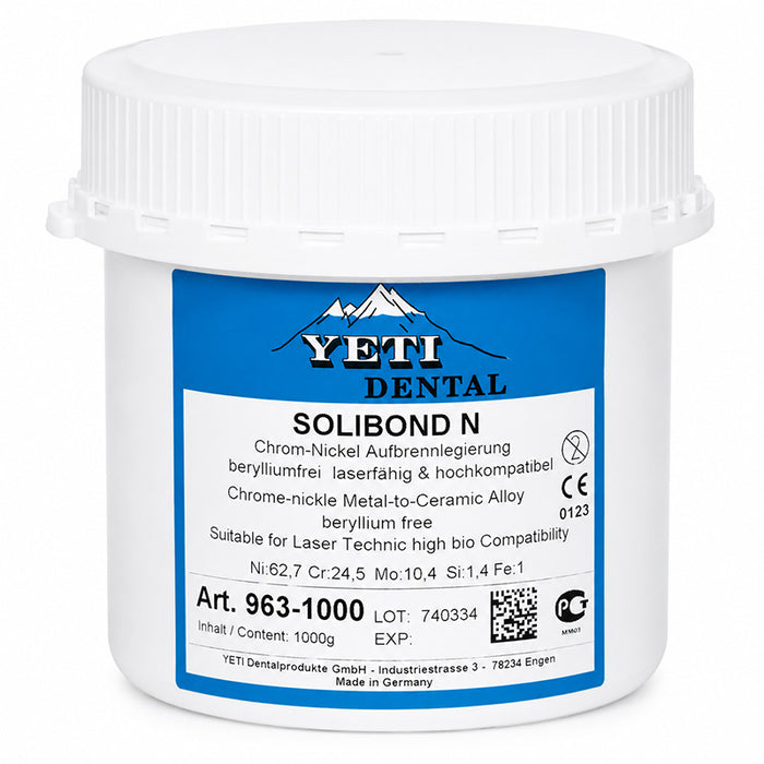 Solibond N Yeti Ni.Cr métal  pour céramique 1 kg sans béryllium pot